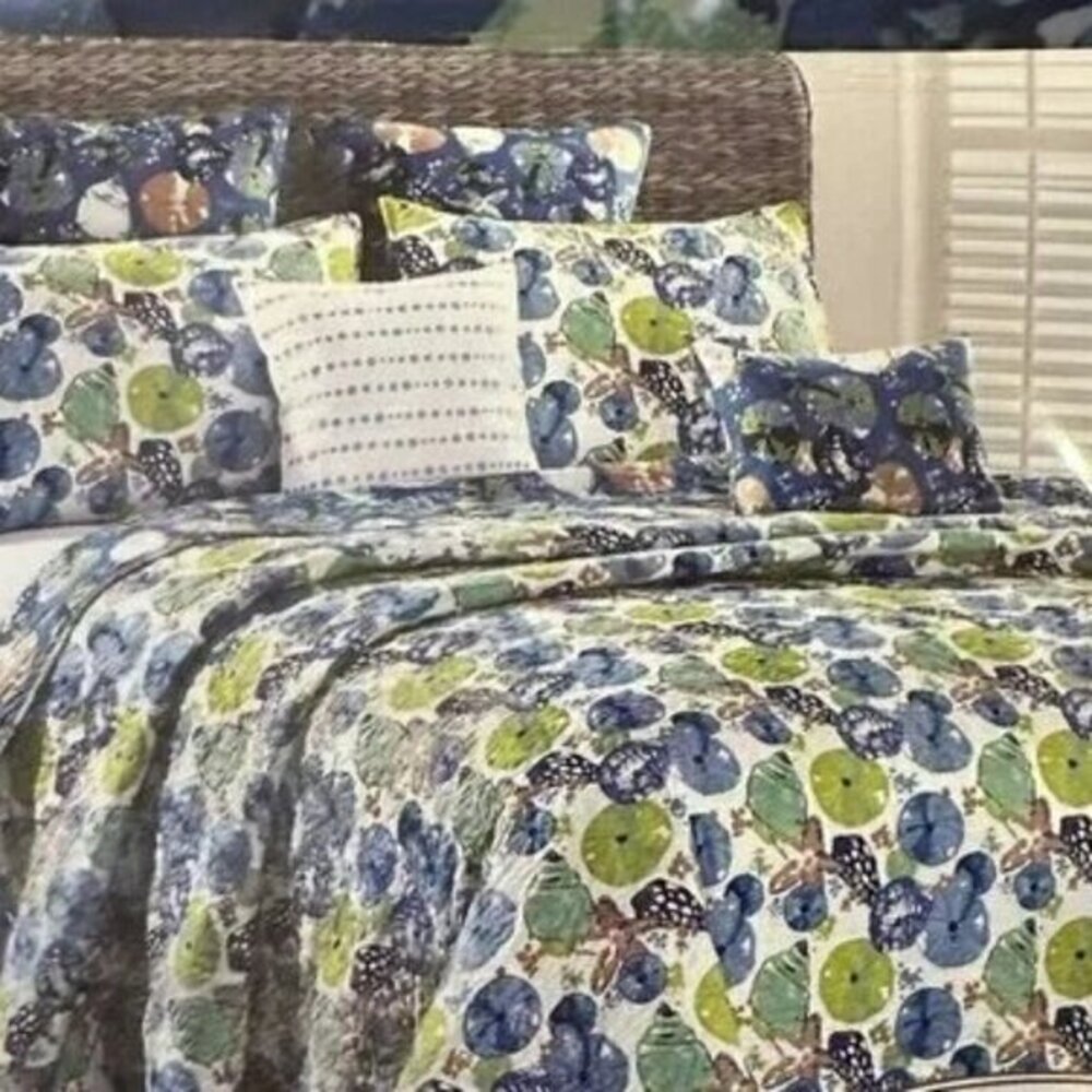 Beautiful Coastal Queen 5pc quilt set 100% cotton